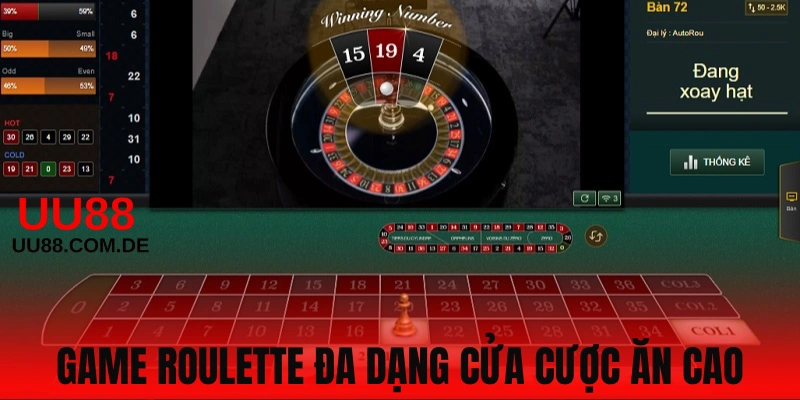 Game Roulette dễ chơi, tỷ lệ thưởng hấp dẫn