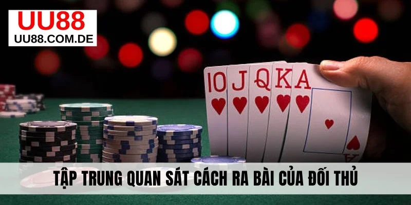 Tập trung quan sát cách ra bài của đối thủ